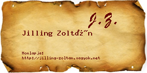 Jilling Zoltán névjegykártya