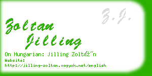 zoltan jilling business card